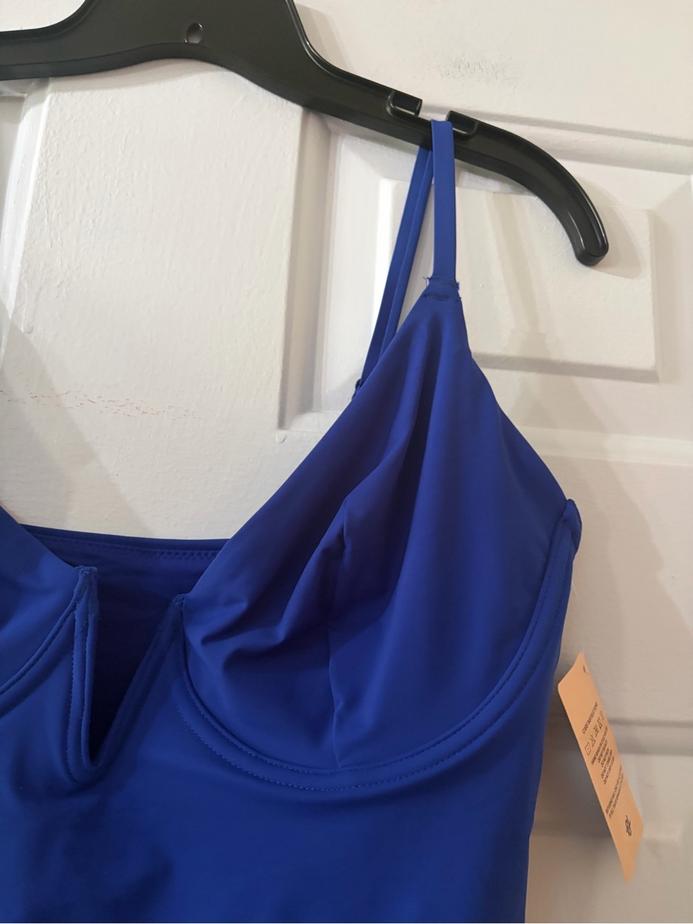 Women’s Plunge V-Front Bodysuit in Royal Blue - Picture 9 of 16